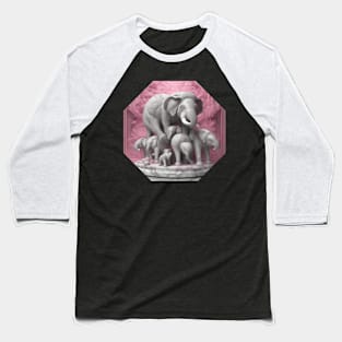 Happy elephant family Baseball T-Shirt